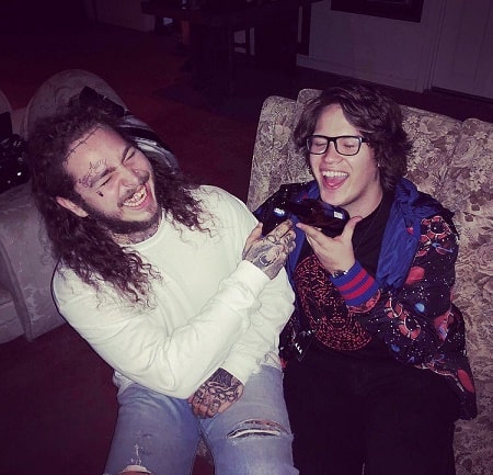 A picture of Maxmoefoe with Post Malone posted on His Instagram.